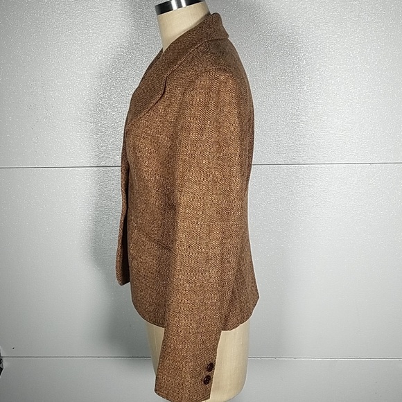 New Ann Taylor Loft Brown Tweed Wool Blazer 6 - Picture 4 of 6
